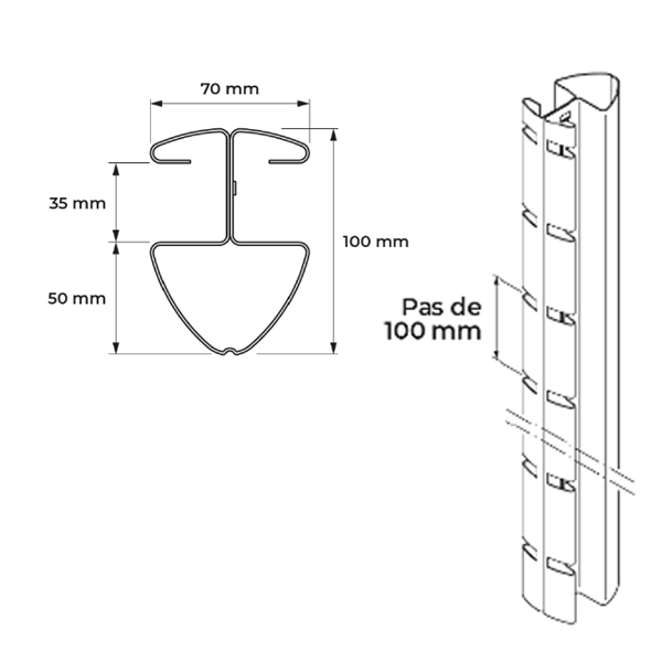 Poteau En Acier Galvanis Plastifi Soud Sur Platine Visser Axis Design Pour Cl Tures En