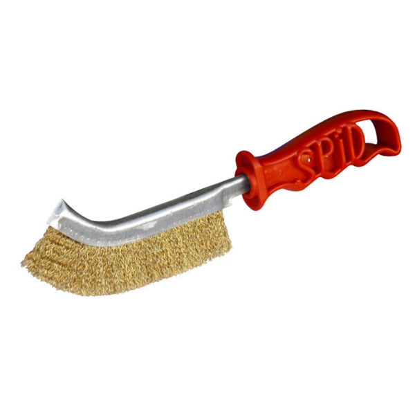 Brosse Convexe M Tallique Spid Originale Mm Acier Laitonn Rouge