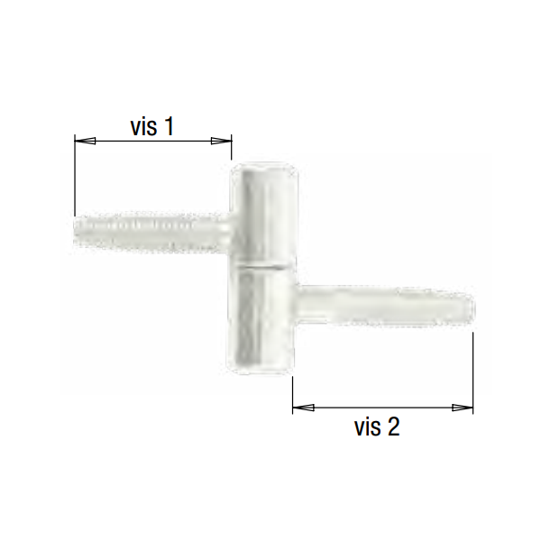 Fiche à visser Torbel acier zingué blanc menuiserie bois diamètre 12 mm