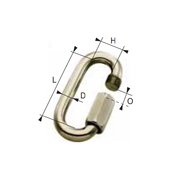 Maillon Rapide Petite Ouverture Diam Tre Mm Cmu Kg Acier Zingu