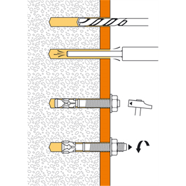 Goujon d ancrage FIX Z inox A4 pour béton fissuré et non fissuré M10 x