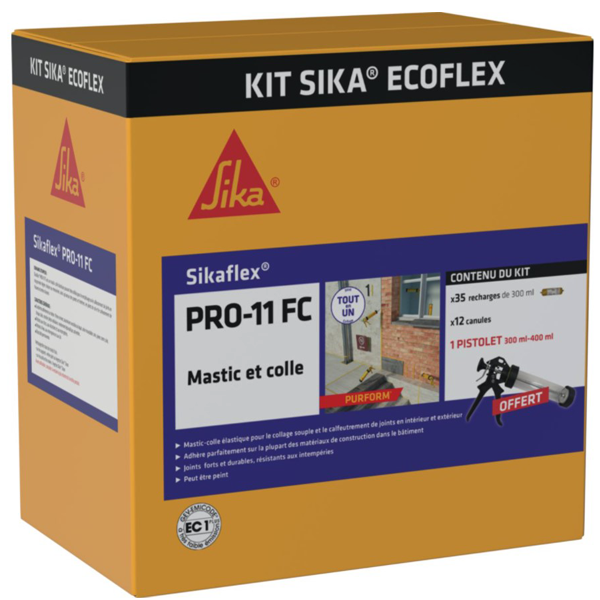 Mastic Colle Sikaflex Pro Fc Purform Marron Ecoflex X Ml Pistolet