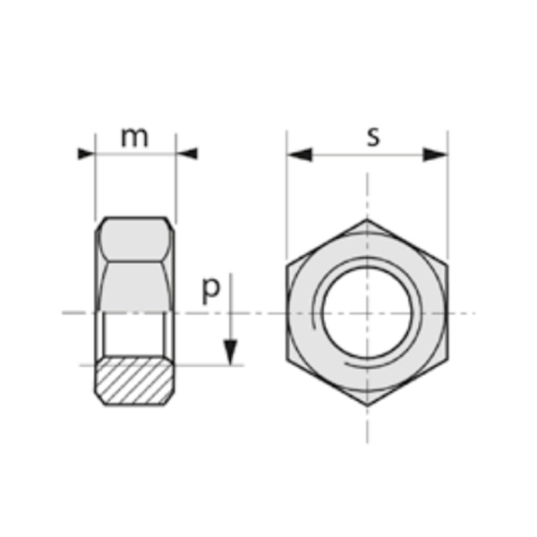 Crou Hexagonal Hu Acier Zingu Iso Classe M Bo Te De