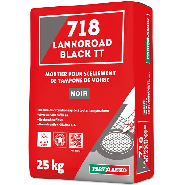 Mortier de voirie noir à retrait compensé LANKOROAD BLACK TT 718 Sac