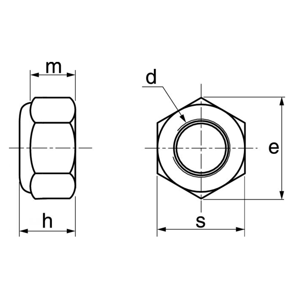 Crou Hexagonal Indesserrable Avec Bague Nylon Diam Tre Mm Din