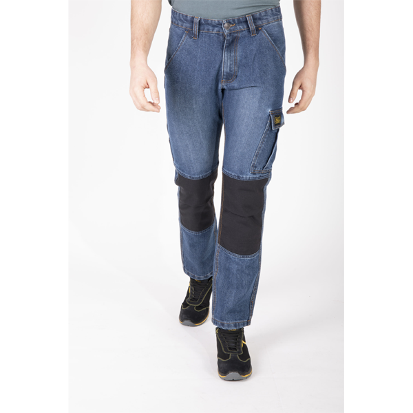 Pantalon de travail Rica Lewis multi-poches normé CE EPI blue jean T42